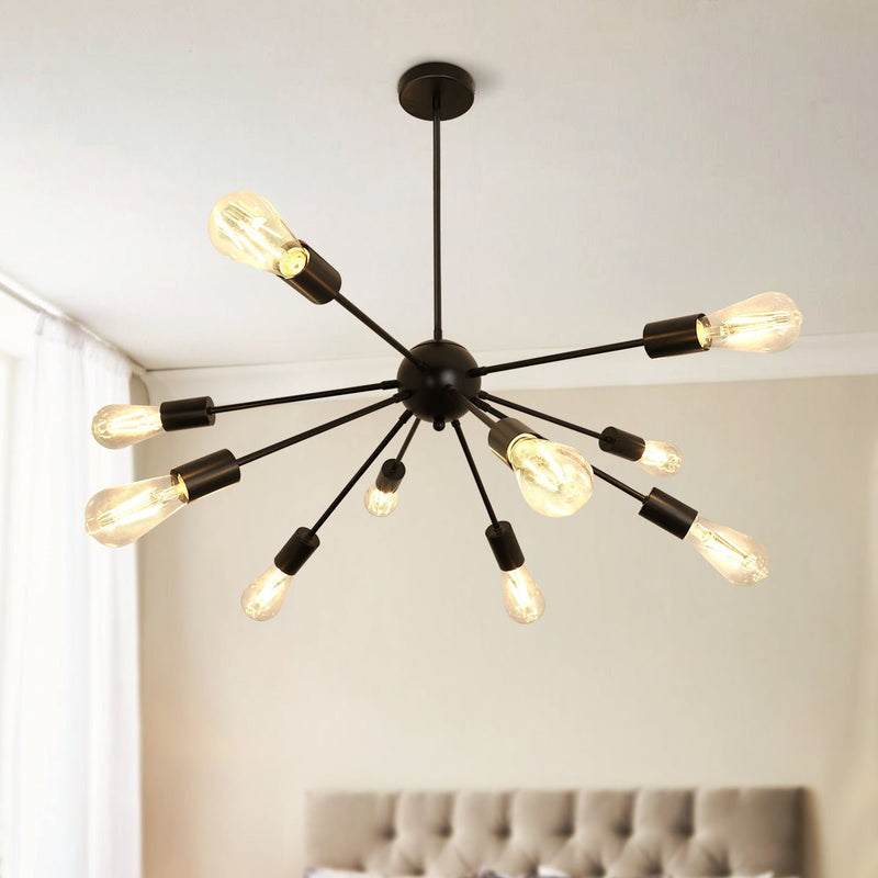 Modern Starburst Ceiling Light Fixture - Choose 8 or 10 Bulb Options