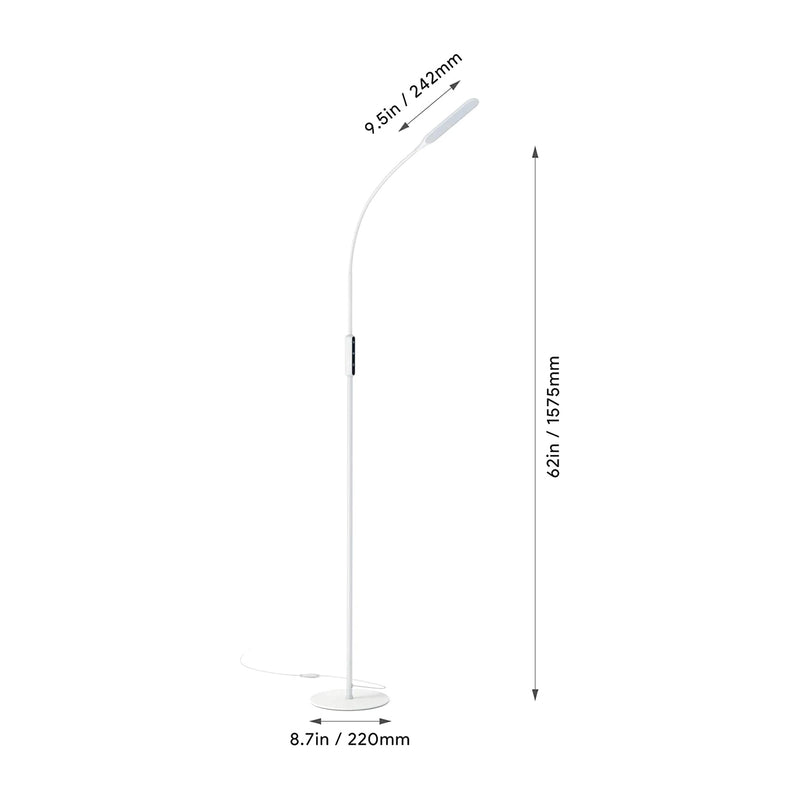 LED Floor Lamp with 3 Color Temperatures & 5 Brightness Levels