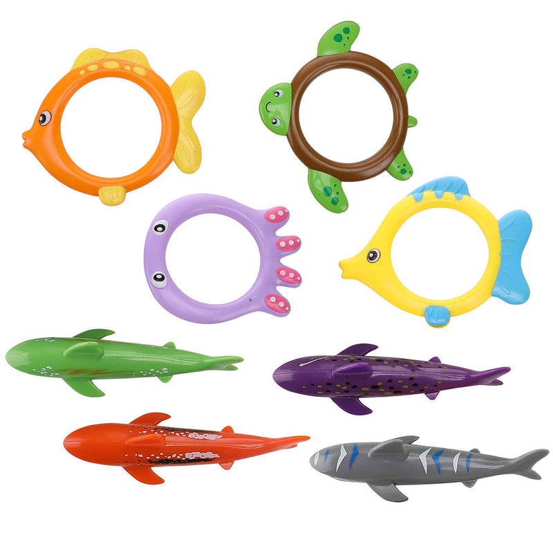 Cute Animal Diving Toys with Storage Bag, 20 Pcs