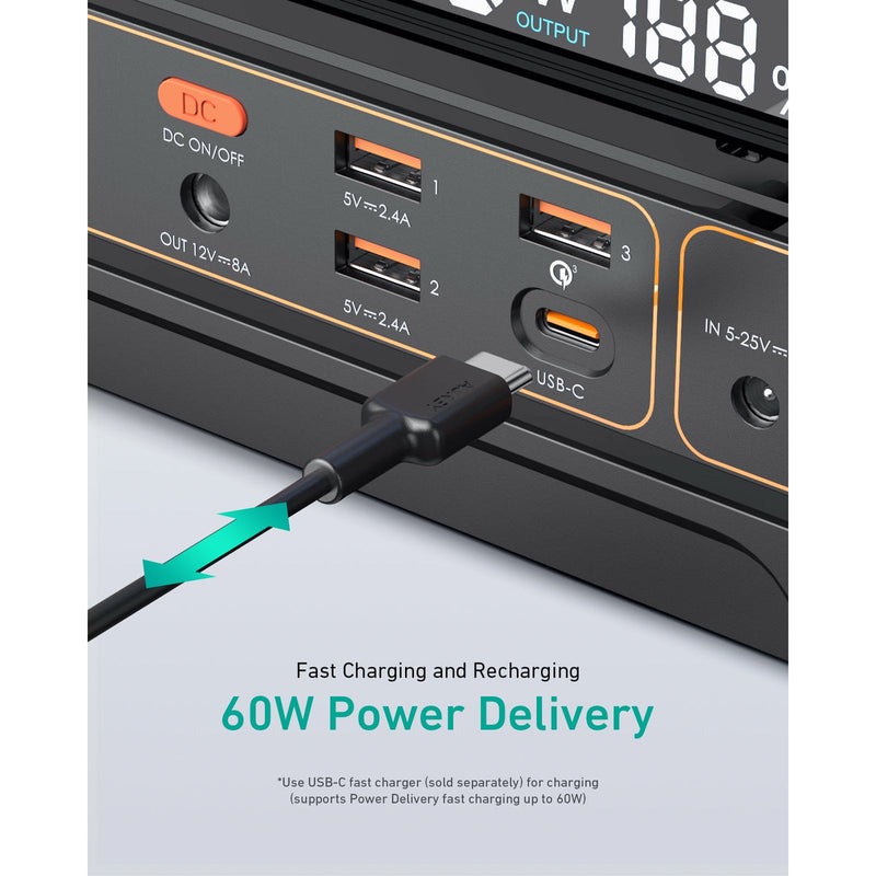 PowerTitan 300 Portable Power Station 288Wh