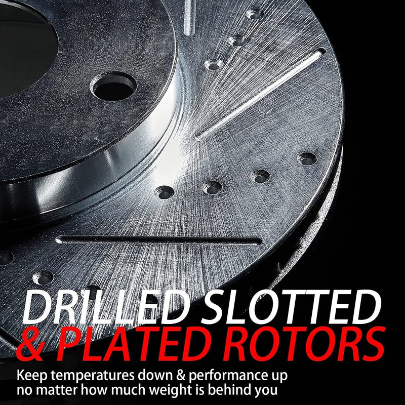 Front Brake Kit Rotors & Ceramic Brake Pads Replacement for Honda Acura
