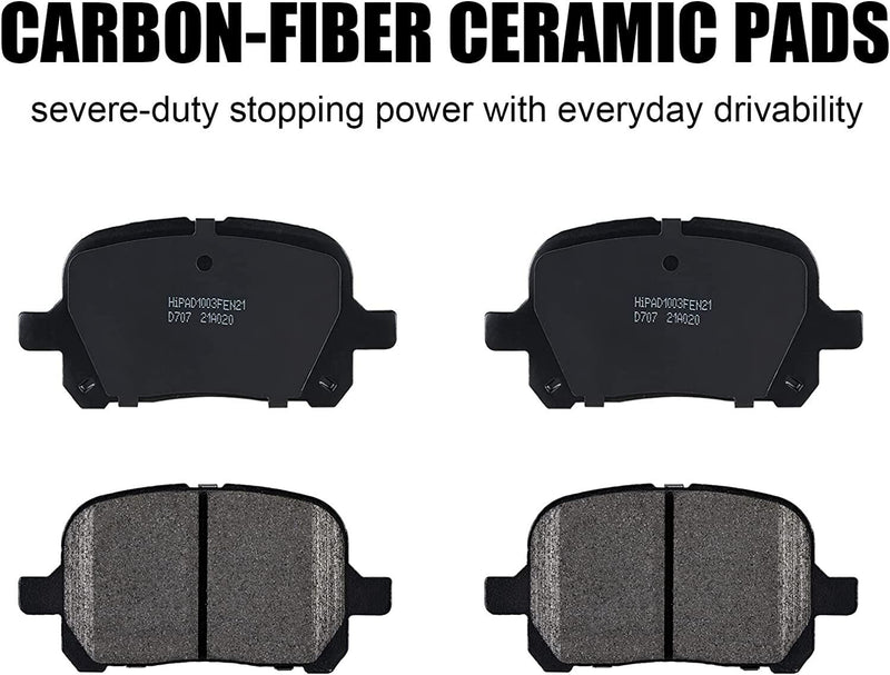 Front Brake Kit Rotors & Ceramic Brake Pads Buick Pontiac Chevy