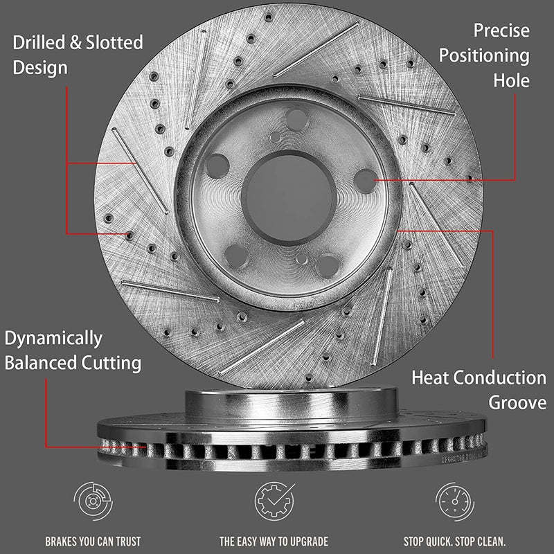 Front Brake Kit Rotors & Ceramic Brake Pads Buick Pontiac Chevy