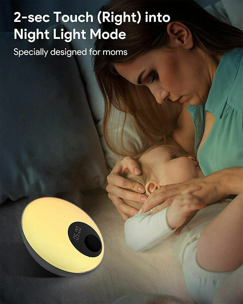 2-in-1 Sleep Therapy Lamp with Non-Looping Natural & White Noise Sounds + LED Lighting