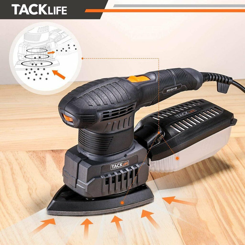 3 In 1 Multi-Function Electric Sander With 15 Pcs Sandpapers - MDS01B - Rack To Door