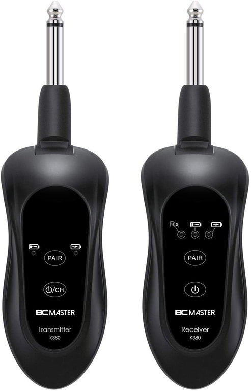 BC Master K380 Wireless Rechargeable Guitar Transmitter & Receiver Set