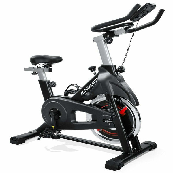 Indoor Cycling Bike - Stationary Exercise Bike with LCD Monitor - Rack To Door